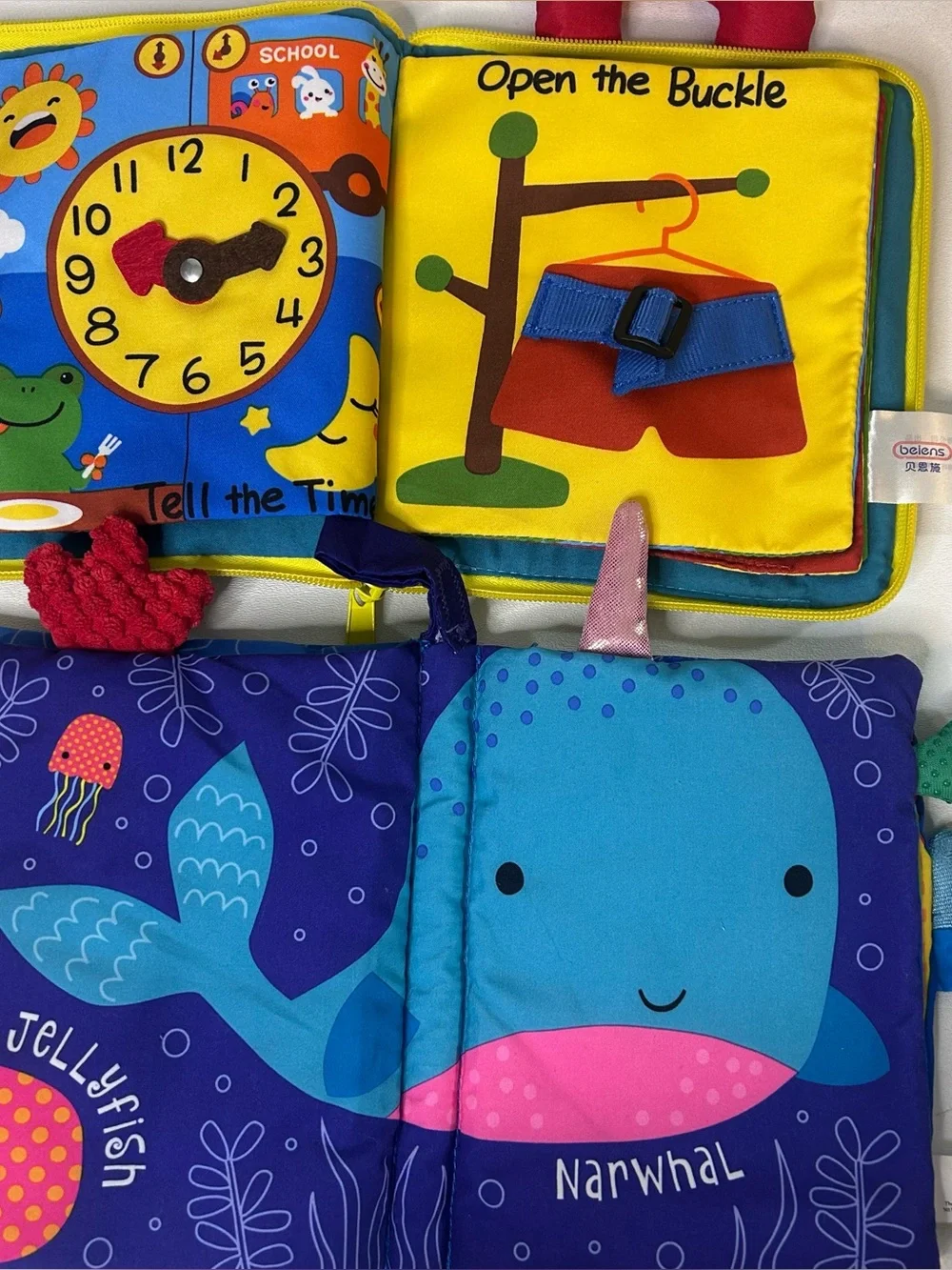 Ocean Fun & My Story Book Cloth Baby Books Soft Fabric Development Toys Crinkle